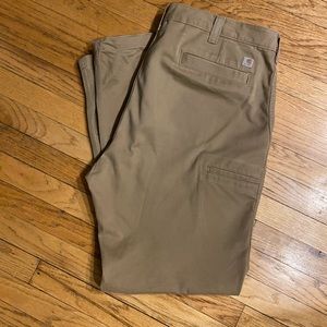 Men’s Carhartt Khaki Denim Pant 42x38 Relaxed Fit